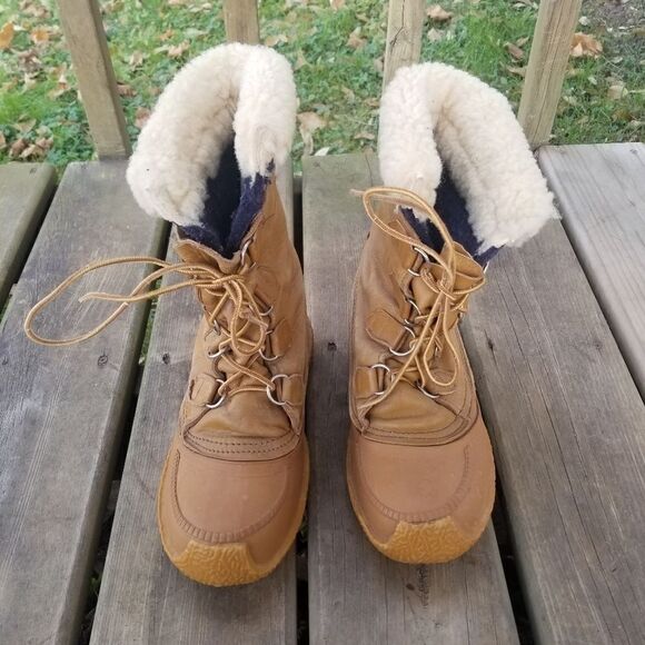 Vintage Sorel Kaufman Chugalug Winter Snow Boots Buff Woman's 6 - Picture 2 of 10